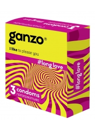 Презервативы с анестетиком для продления удовольствия Ganzo Long Love - 3 шт. - Ganzo - купить с доставкой в Северске