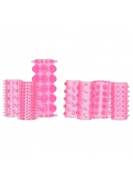 Набор из 7 розовых насадок на пенис ONE-A-DAY PENIS SLEEVES PINK - Seven Creations - в Северске купить с доставкой