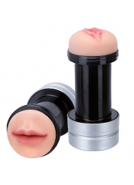 Двусторонний мастурбатор REALSTUFF 2 IN 1 HUMMER MOUTH   VAGINA - ротик и вагина - Dream Toys - в Северске купить с доставкой