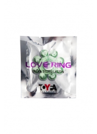 Зеленое эрекционное кольцо-цветок - Toyfa Basic - в Северске купить с доставкой