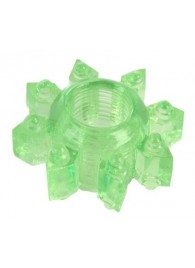 Зеленое эрекционное кольцо-звезда - Toyfa Basic - в Северске купить с доставкой