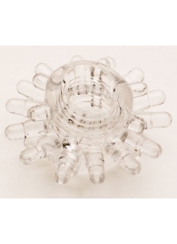 Прозрачное гелевое эрекционное кольцо с шипиками - Toyfa Basic - в Северске купить с доставкой