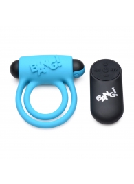 Голубое эрекционное виброкольцо 28X Remote Control Vibrating Cock Ring   Bullet - XR Brands - в Северске купить с доставкой