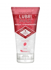 Интимный гель-смазка на водной основе Lubrimax Magic Strawberry - 75 мл. - ИнтелБИО - купить с доставкой в Северске