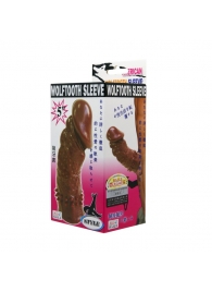Коричневая насадка на пенис Wolftooth Sleeve - 13 см. - Baile - в Северске купить с доставкой