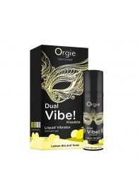 Съедобный жидкий вибратор Dual Vibe! со вкусом лимонного джина с тоником - 15 мл. - ORGIE - купить с доставкой в Северске