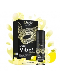 Съедобный жидкий вибратор Dual Vibe! со вкусом лимонного джина с тоником - 15 мл. - ORGIE - купить с доставкой в Северске