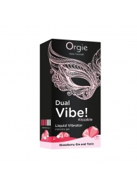 Съедобный жидкий вибратор Dual Vibe! со вкусом клубничного джина с тоником - 15 мл. - ORGIE - купить с доставкой в Северске