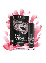 Съедобный жидкий вибратор Dual Vibe! со вкусом клубничного джина с тоником - 15 мл. - ORGIE - купить с доставкой в Северске