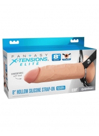 Полый страпон на ремнях 8’’ Hollow Silicone Strap-on - Pipedream - купить с доставкой в Северске