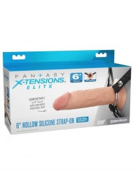 Полый страпон на ремнях 6’’ Hollow Silicone Strap-on - Pipedream - купить с доставкой в Северске