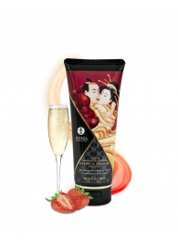 Массажный крем для тела с ароматом клубники и шампанского Sparkling Strawberry Wine - 200 мл. - Shunga - купить с доставкой в Северске