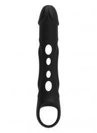 Черная насадка-удлинитель Vibrating Extender With Remote с вибрацией - Dream Toys - в Северске купить с доставкой