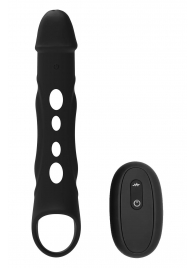 Черная насадка-удлинитель Vibrating Extender With Remote с вибрацией - Dream Toys - в Северске купить с доставкой