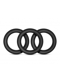 Набор из 3 черных эрекционных колец Black Small Penis Rings - Blush Novelties - в Северске купить с доставкой