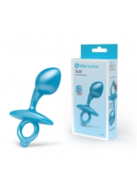 Голубая анальная пробка для массажа простаты Bulb Silicone Prostate Plug - 10,7 см. - b-Vibe - в Северске купить с доставкой