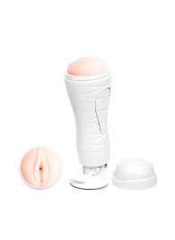 Мастурбатор-вагина Flora White с присоской и 12 режимами вибрации - Baile - в Северске купить с доставкой