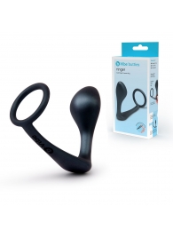 Черное эрекционное кольцо со стимулятором простаты Ringer Cock Ring   Plug - b-Vibe - в Северске купить с доставкой