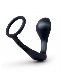 Черное эрекционное кольцо со стимулятором простаты Ringer Cock Ring   Plug - b-Vibe - в Северске купить с доставкой
