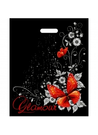 Черный пакет Glamour с вырубной ручкой (38х47 см) - Сима-Ленд - купить с доставкой в Северске