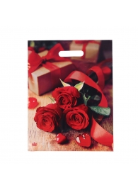 Пакет с принтом в виде роз (31х40 см) - Сима-Ленд - купить с доставкой в Северске