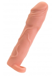 Телесная удлиняющая насадка с подхватом - 19 см. - ToyFa - в Северске купить с доставкой