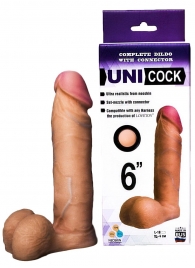 Насадка для страпона фаллической формы UNICOCK 6  - 18 см. - LOVETOY (А-Полимер) - купить с доставкой в Северске