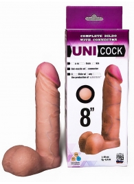 Фаллическая насадка для страпона UNICOCK 8  - 20 см. - LOVETOY (А-Полимер) - купить с доставкой в Северске