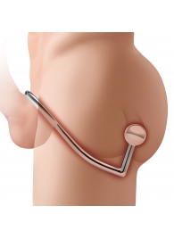 Кольцо на пенис с анальным стимулятором Stainless Steel Anal Hook   Cock Ring - BlueLine - в Северске купить с доставкой