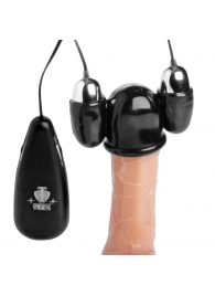 Черная стимулирующая насадка для головки полового члена Multi Speed Vibrating Penis Head Teaser - XR Brands - в Северске купить с доставкой