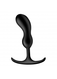 Черный массажер простаты с утяжелителями Premium Silicone Weighted Prostate Plug Medium - 16,3 см. - XR Brands - в Северске купить с доставкой