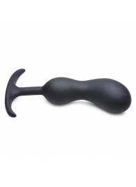 Черный массажер простаты с утяжелителями Premium Silicone Weighted Prostate Plug Large - 18,8 см. - XR Brands - в Северске купить с доставкой