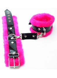 Оковы на ноги с розовым мехом BDSM Light - БДСМ Арсенал - купить с доставкой в Северске