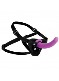 Лиловый поясной страпон Navigator Silicone G-Spot Dildo with Harness - 17,8 см. - XR Brands - купить с доставкой в Северске