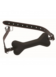 Черный кляп в форме косточки Hound Adjustable Dog Bone Gag - XR Brands - купить с доставкой в Северске