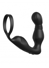 Черный вибростимулятор простаты с эрекционным кольцом Ass-Gasm Pro P-Spot Milker - Pipedream - в Северске купить с доставкой