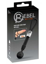 Черное эрекционное лассо с шариком-утяжелителем Heavy Rope - Orion - в Северске купить с доставкой