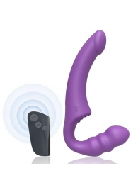 Фиолетовый безремневой страпон Straples Strap-On Dildo - Erokay - купить с доставкой в Северске
