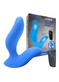 Синий вибромассажер простаты 3,5’’ Remote Control Curve P-spot Massager - 12 см. - Erokay - в Северске купить с доставкой