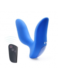 Синий вибромассажер простаты 3,5’’ Remote Control Curve P-spot Massager - 12 см. - Erokay - в Северске купить с доставкой