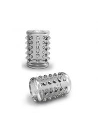 Прозрачная насадка на пенис с шишечками STAY HARD COCK SLEEVE 02 CLEAR - Blush Novelties - в Северске купить с доставкой
