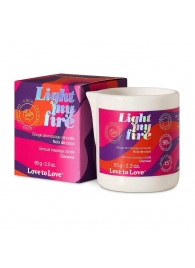 Массажная свеча Light My Fire Coconut с ароматом кокоса - 65 гр. - Love to Love - купить с доставкой в Северске