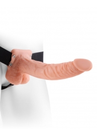 Полый страпон телесного цвета Hollow Strap-On with Balls - 24 см. - Pipedream - купить с доставкой в Северске