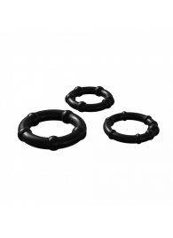 Набор из 3 черных эрекционных колец Babooom Ring Set - Adrien Lastic - в Северске купить с доставкой