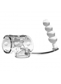 Прозрачная насадка на пенис и мошонку с анальным стимулятором Rilley - Baile - в Северске купить с доставкой