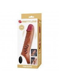 Коричневая вибронасадка с подхватом мошонки и пультом ДУ - Baile - в Северске купить с доставкой