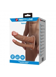 Реалистичная полая насадка на член для двойного проникновения Yairon - 17,5 см. - Baile - купить с доставкой в Северске