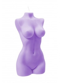 Фиолетовая интерьерная свеча в форме женского торса - 850 гр. - Pecado - купить с доставкой в Северске