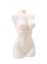 Белая интерьерная свеча в форме женского торса - 850 гр. - Pecado - купить с доставкой в Северске