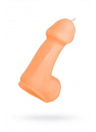 Оранжевая свеча в форме пениса - 47 гр. - Pecado - купить с доставкой в Северске
